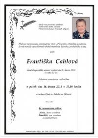 Františka Cahlová