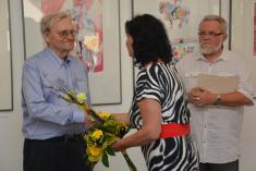 23. 8. 2013 - Karel Beneš se osobně zúčastnil derniéry své výstavy ve Vlčnově